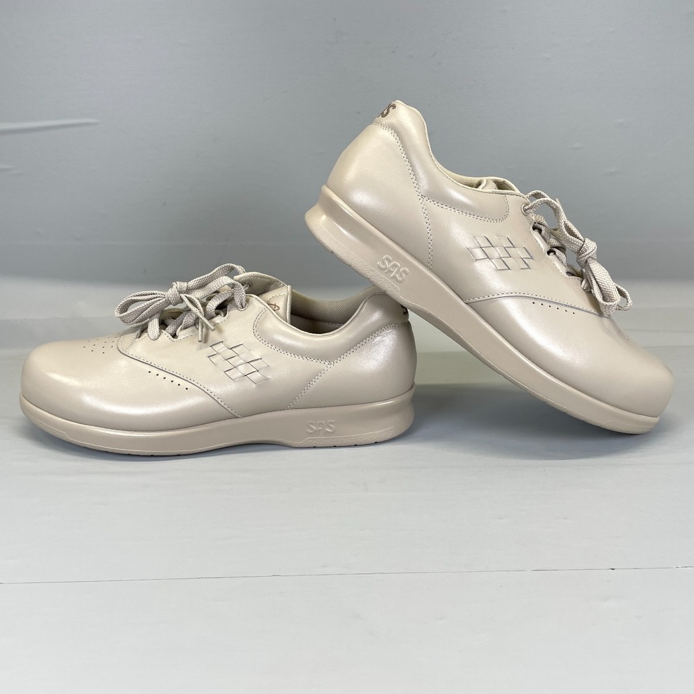 SAS Free Time Shoes Womens Size 8.5 M Bone Beige Leather Walking Comfort Sneaker - Picture 7 of 10